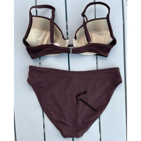 Victorias Secret Vintage Bikini - Size 36C Bottoms Medium - Brown - Picture 6 of 14
